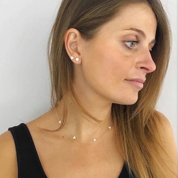 ISAAC MAYER HEARTS BY THE YARD NECKLACE IN WHITE GOLD